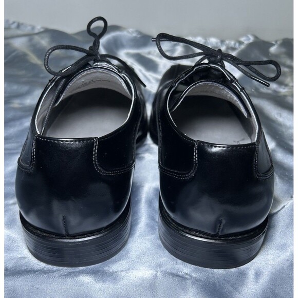 Stacy Adams Men’s Lace Up Square Toe Black Dress Shoes Size 9W - Picture 4 of 6